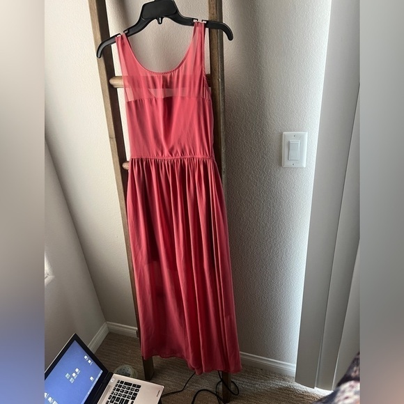 LC Lauren Conrad - coral long dress size 2 - Picture 3 of 7